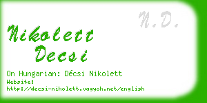 nikolett decsi business card