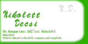 nikolett decsi business card